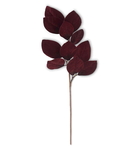 Red Velveteen Poinsettia Stem