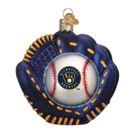 Milwaukee Brewers Baseball Mitt by Old World Christmas