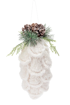 White Pine Cone Ornament