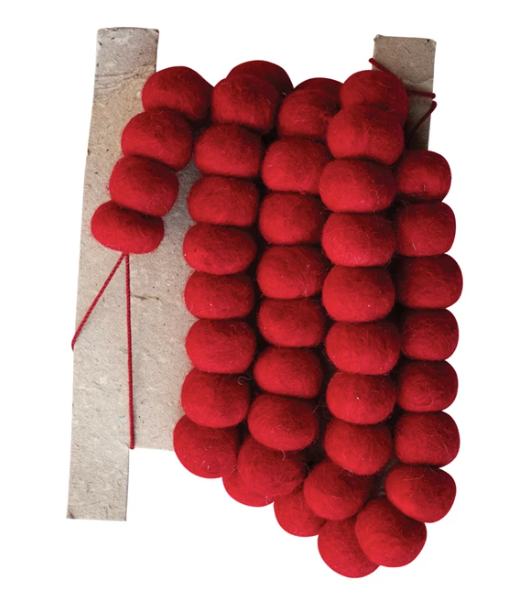 Handmand Wool Felt Ball Garland - 72"