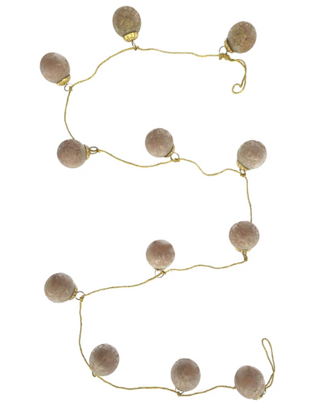 Gold Metal Jingle Bell Garland - 61"