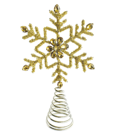 Metal & Glass Bead Snowflake Tree Topper