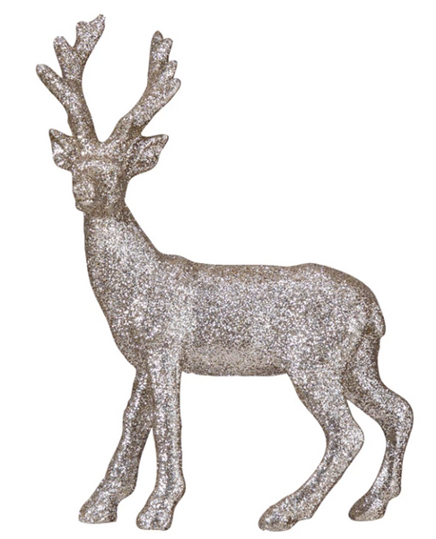 5.75"H Resin Buck w/ Glitter