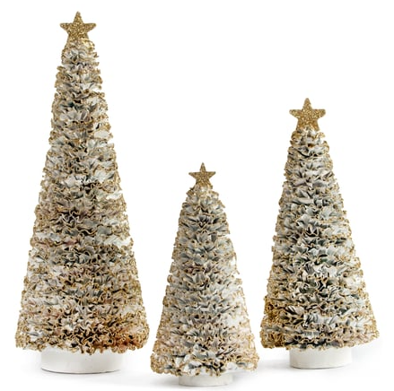 Glittered White Fur Ball Ornaments