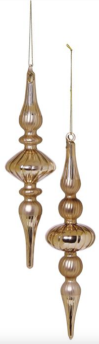 Gilded Finial Ornament - Champagne