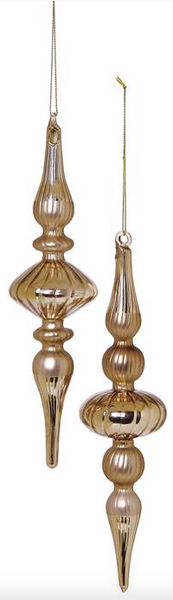 Gilded Finial Ornament - Champagne