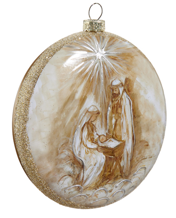 5" North Star Holy Family Disc Ornament