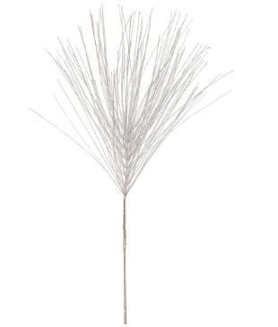 Snowed Metallic Long Needle Pine Spray