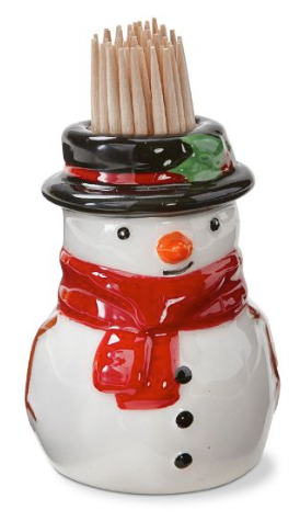 Snowman Toothpick Holder Set