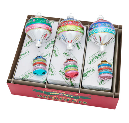 Shiny Brite - Holiday Splendor 3 Count 7" Santa Icicles