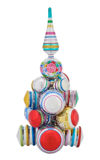 Shiny Brite - Christmas Confetti 13" Finial Stand w/Reflectors