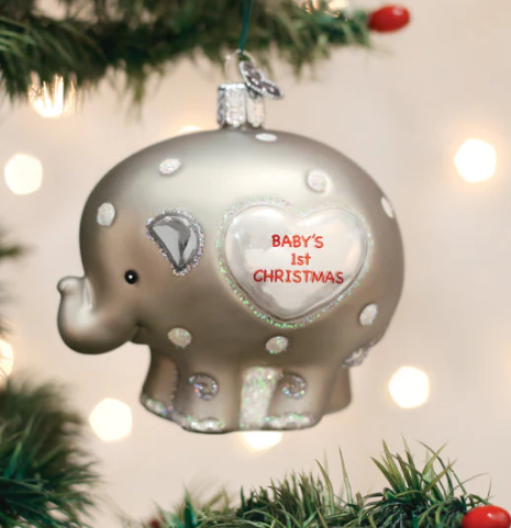 Baby's First Christmas Elephant by Old World Christmas