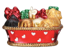 Puppies in a Basket by Old World Christmas