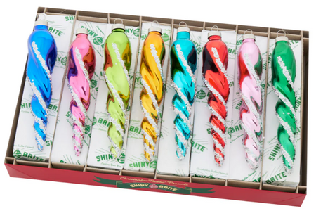 Shiny Brite - Holiday Splendor 3 Count 7" Santa Icicles