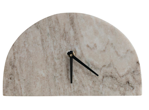 Half Circle Marble Mantel Clock