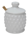 Hobnail Honey Jar w/ Honey Dipper