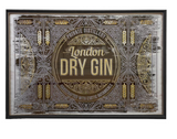 London Dry Gin Antique Mirror Wall Decor