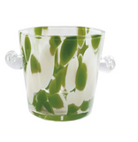 Confetti Ice Bucket w/ Handles Green & Yellow