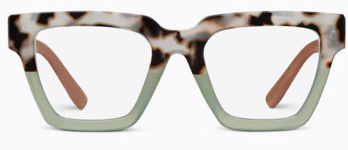 Take a Bow Chai Tortoise Green Reading Glasses by Peepers