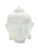 Ceramic Buddha Head White