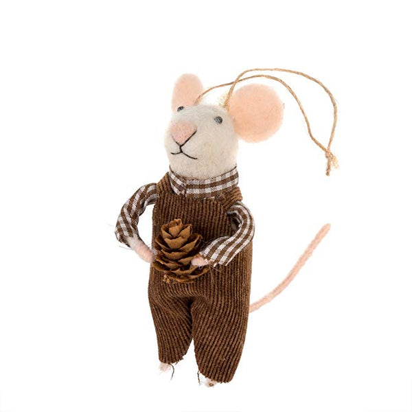9cm Wool Felt Mice Pet Toy - Felt & Yarn
